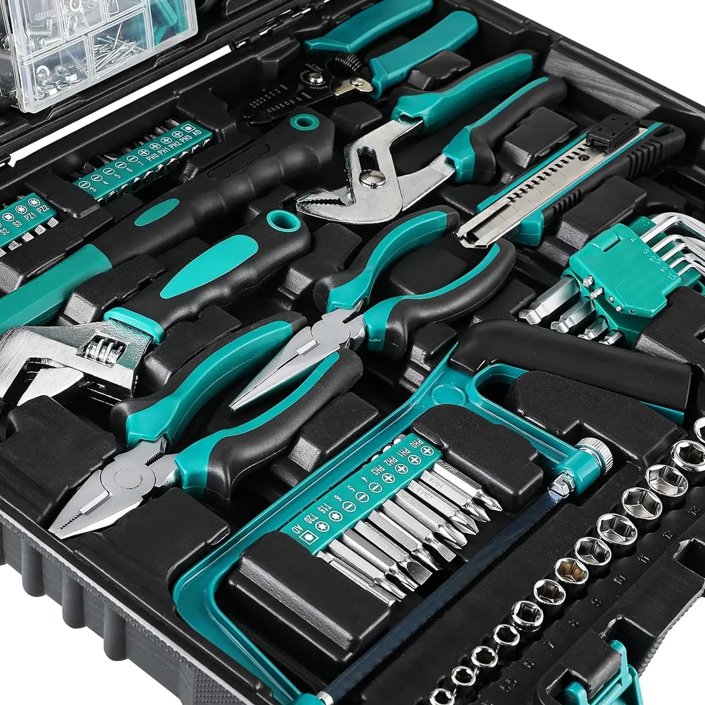 Coffret d'Outils 198 Pièces – Kit Complet pour Réparations Maison & Automobile !