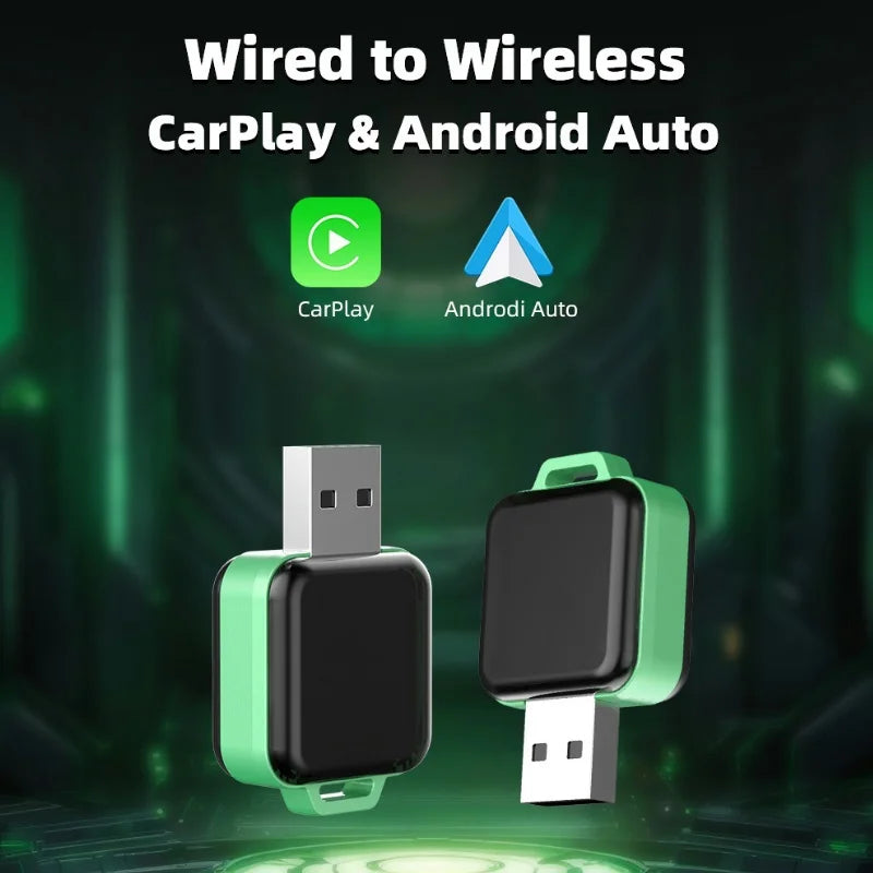 Mini CarPlay & Auto AI Box - Convertisseur Filaire en Sans Fil pour Audi, Toyota, Mazda, Nissan, Chevrolet, Kia, Ford, Hyundai & Plus