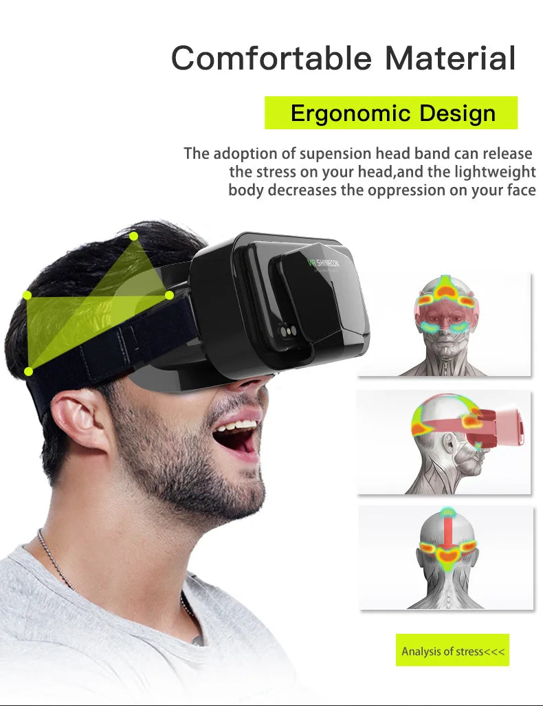 Casque de Réalité Virtuelle VR - Lunettes 3D pour Smartphones, Expérience Immersive pour Jeux & Vidéos