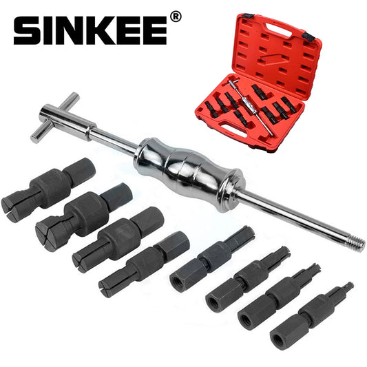 Kit Extracteur de Roulements à Inertie - 9/10 Pièces, Outil d’Extraction de Roulements à Billes, Kit de Marteau Coulissant pour Trous Borgnes