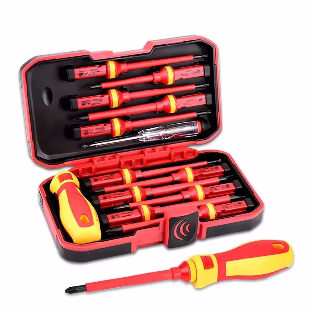 Kit d’Outils Électricien 13 Pièces – Tournevis Isolés 1000V avec Embouts Magnétiques !