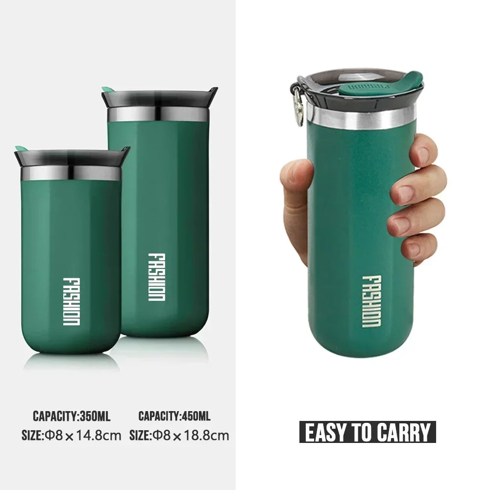 Bouteille Isotherme en Acier Inoxydable - Mug Thermique, Thermos pour Café, Eau & Boissons Chaudes/Froides, Anti-Fuite