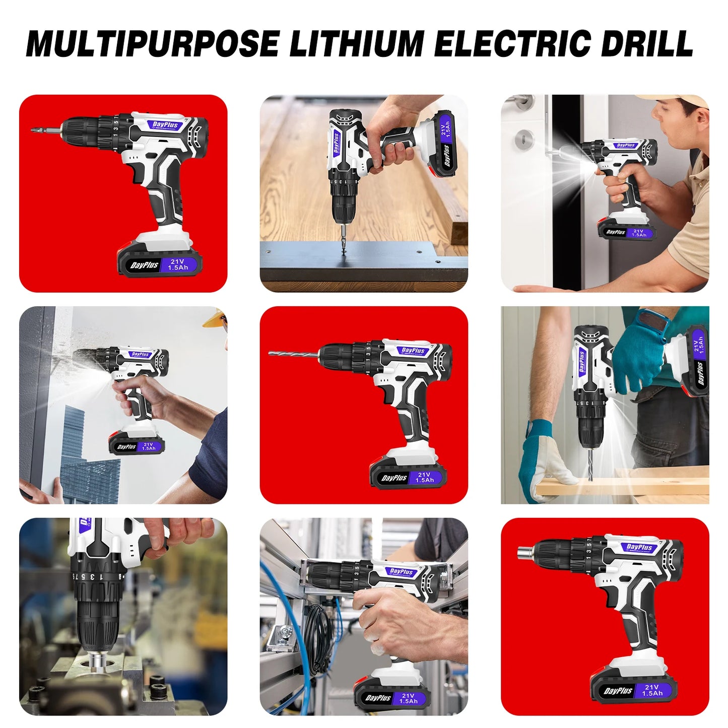 Perceuse-Visseuse Sans Fil 21V – Puissance & Précision pour Tous Vos Travaux !