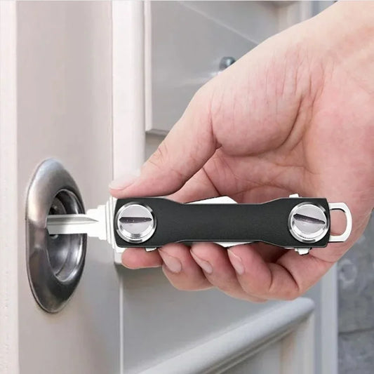 Porte-Clés Intelligent & Compact - Organisateur de Clés en Métal, Clip en Aluminium, Accessoire de Rangement Portable
