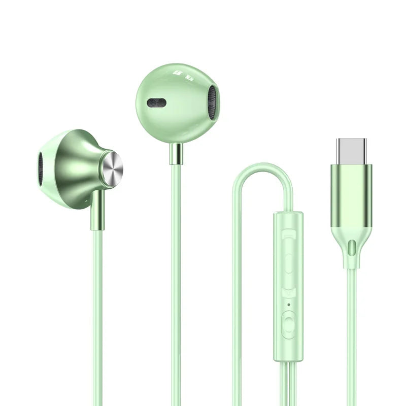 Pour Samsung Écouteurs HiFi Son surround In-ear USB Type C 3.5mm avec contrôle de fil Bouchons d’oreille filaires pour Galaxy S24 S23 S22 Ultra