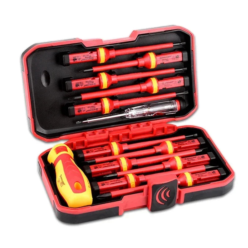 Kit d’Outils Électricien 13 Pièces – Tournevis Isolés 1000V avec Embouts Magnétiques !