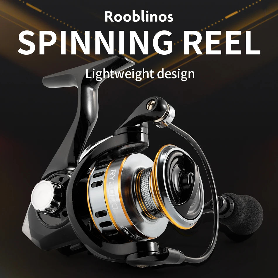 Moulinet Spinning ROOBLINOS RY - Ultraléger, Cadre Métallique, Haute Vitesse 5.2:1, Ultra Fluide & Résistant