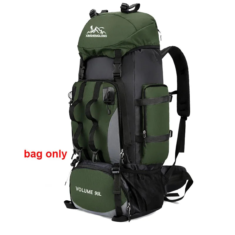 Sac à Dos de Randonnée 90L - Étanche, Grande Capacité, Idéal pour Trekking, Camping & Voyages