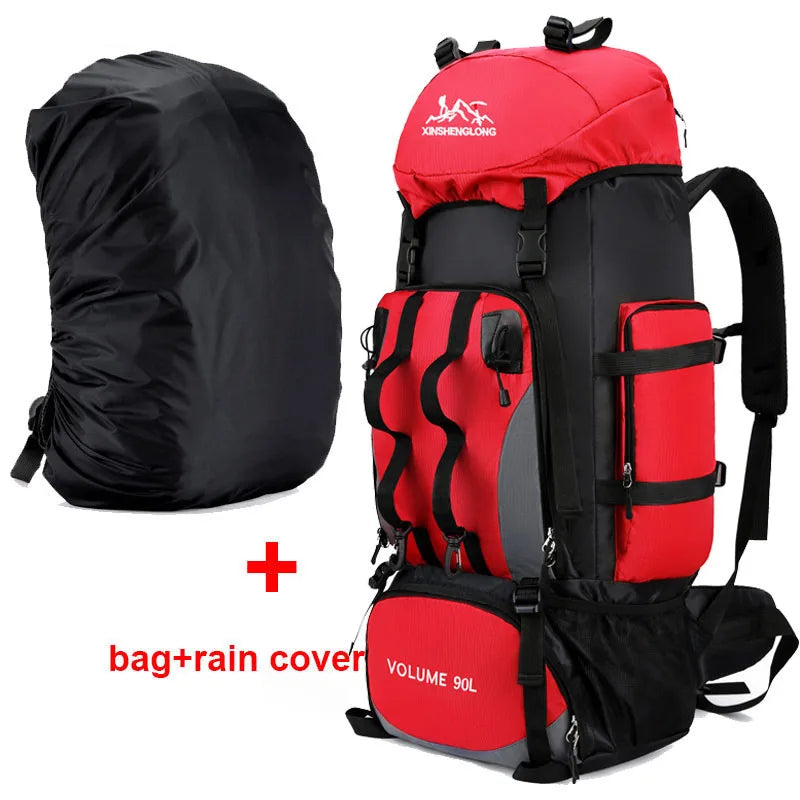 Sac à Dos de Randonnée 90L - Étanche, Grande Capacité, Idéal pour Trekking, Camping & Voyages