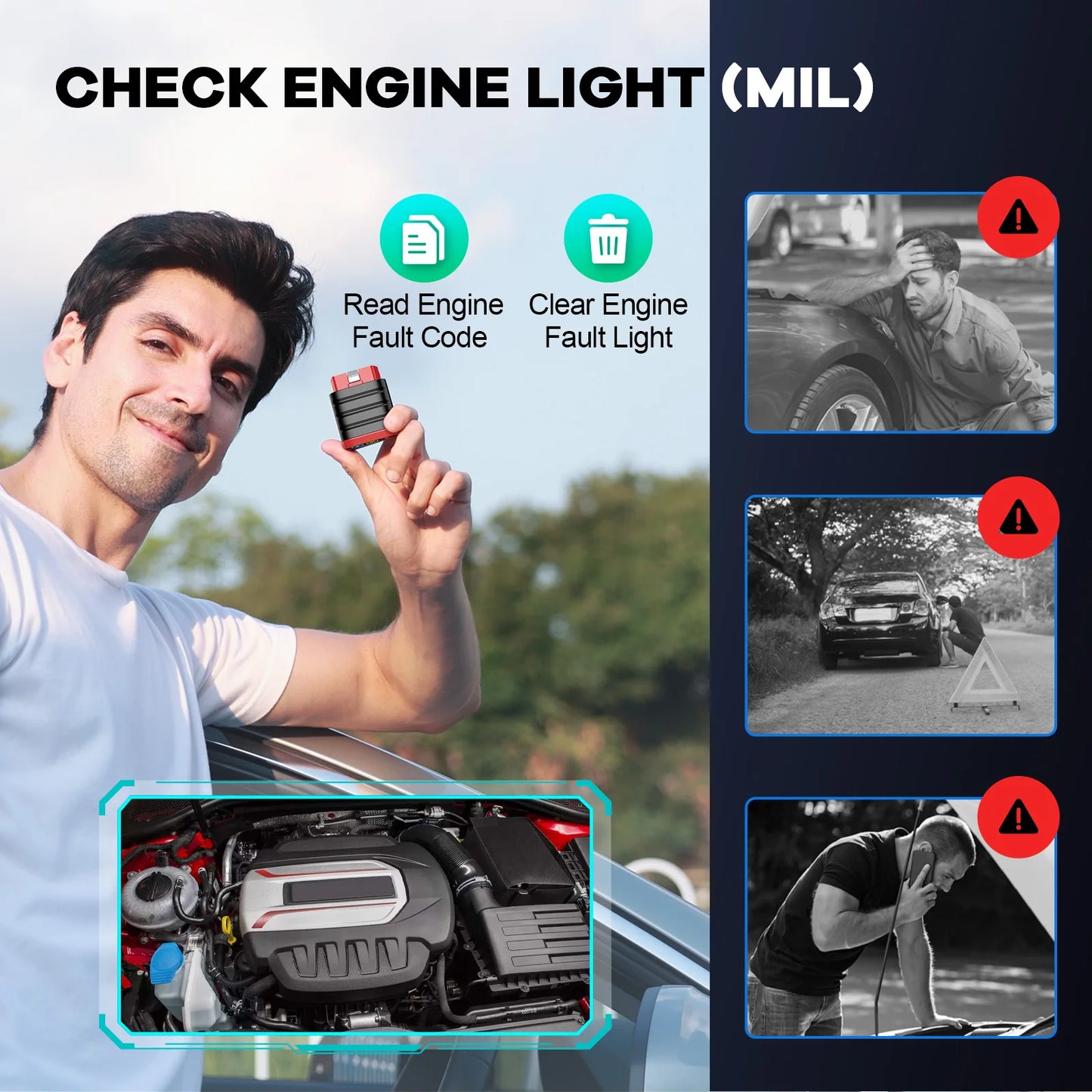 THINKCAR THINKDIAG Mini – Scanner OBD2 Bluetooth, Diagnostic Complet & Codes d’Erreur