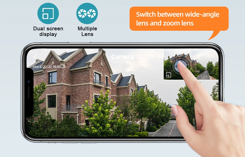 Caméra de Surveillance Tuya 4K 8MP - Double Objectif, PTZ WiFi, AI Tracking, Vision Nocturne, Audio Bidirectionnel, Sécurité Extérieure