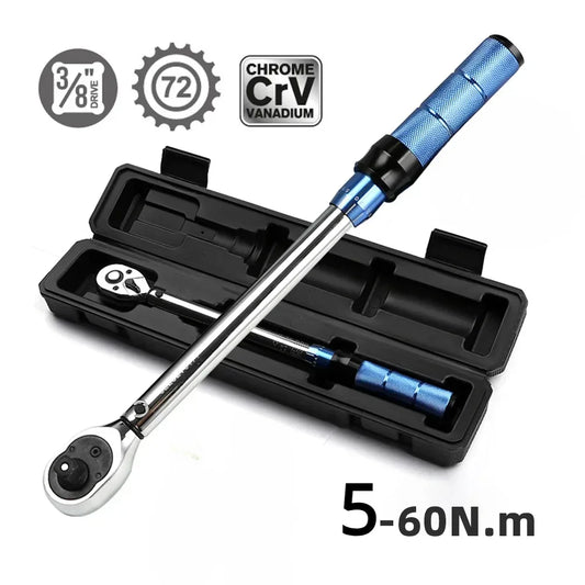 Clé Dynamométrique 5-60N.m – 3/8" Carré, Haute Précision ±3%