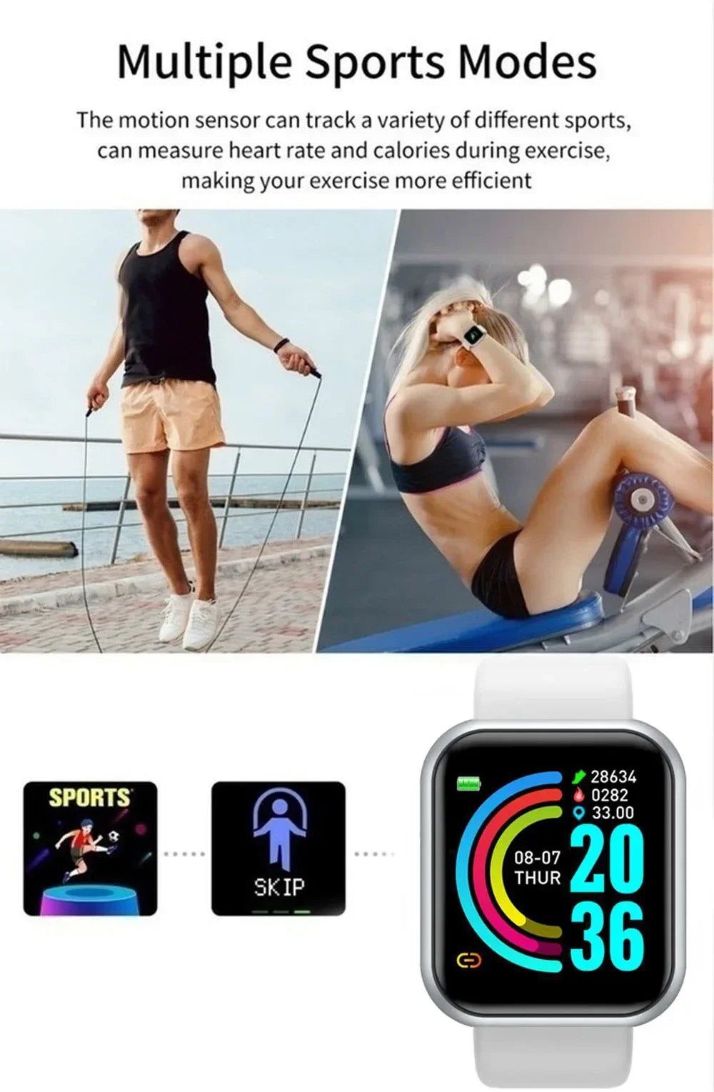 Xiaomi Smartwatch - Montre Connectée Sport & Fitness, Appels Bluetooth, Suivi du Sommeil & Fréquence Cardiaque, Musique & Notifications