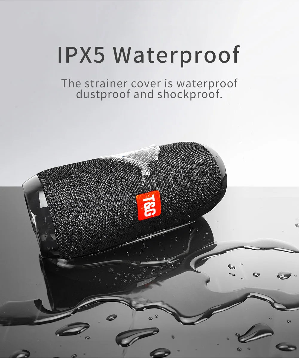 Enceinte Bluetooth TG117 - Portable, Waterproof, Son Stéréo Puissant, Radio FM, Support TF & TWS