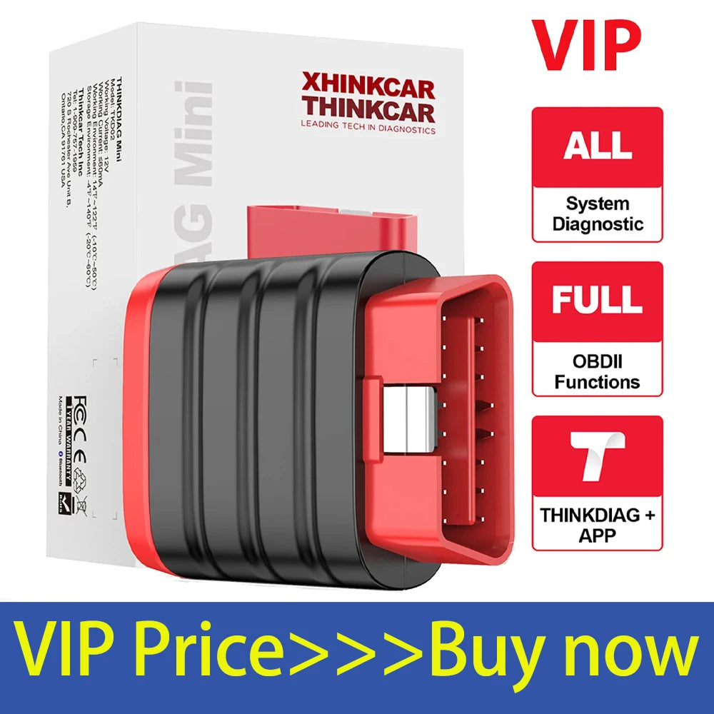 THINKCAR THINKDIAG Mini – Scanner OBD2 Bluetooth, Diagnostic Complet & Codes d’Erreur