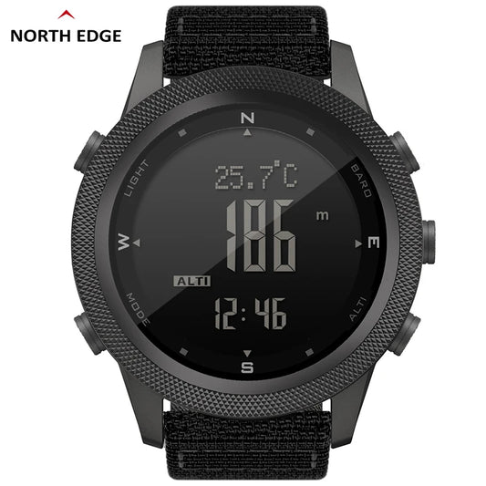 Montre Sportive NORTH EDGE APACHE-46 - Outdoor, Altimètre, Baromètre, Boussole, Étanche 50M