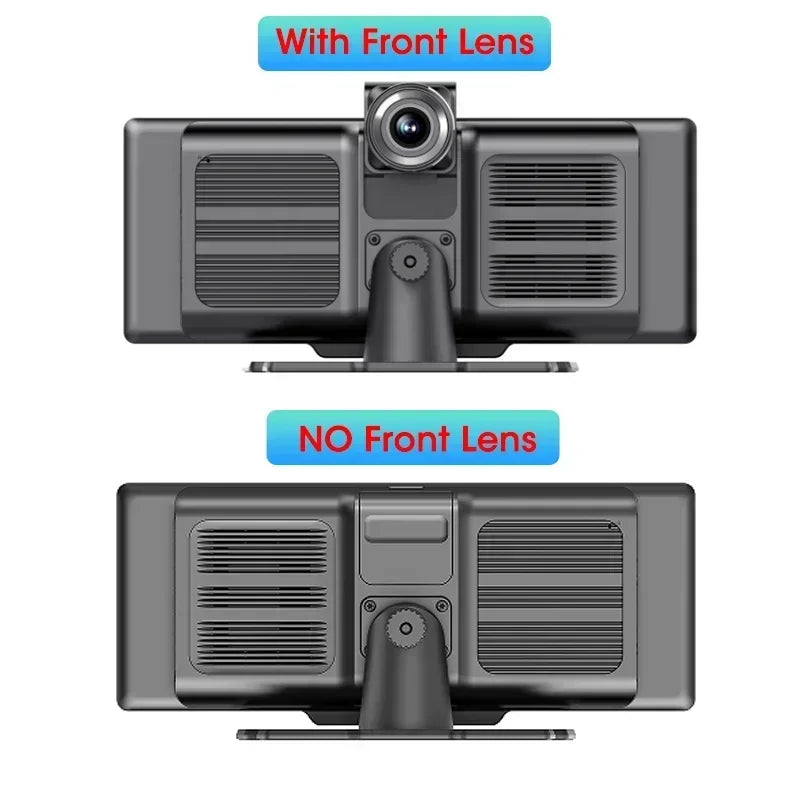 Srnubi 10.26" Dash Cam - Rétroviseur Intelligent avec CarPlay, Android Auto, 4K, DVR Double Caméra, GPS & WiFi