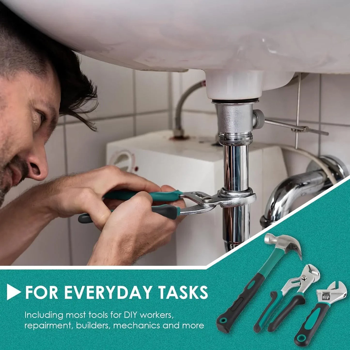 Coffret d'Outils 198 Pièces – Kit Complet pour Réparations Maison & Automobile !
