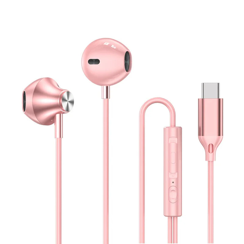 Pour Samsung Écouteurs HiFi Son surround In-ear USB Type C 3.5mm avec contrôle de fil Bouchons d’oreille filaires pour Galaxy S24 S23 S22 Ultra