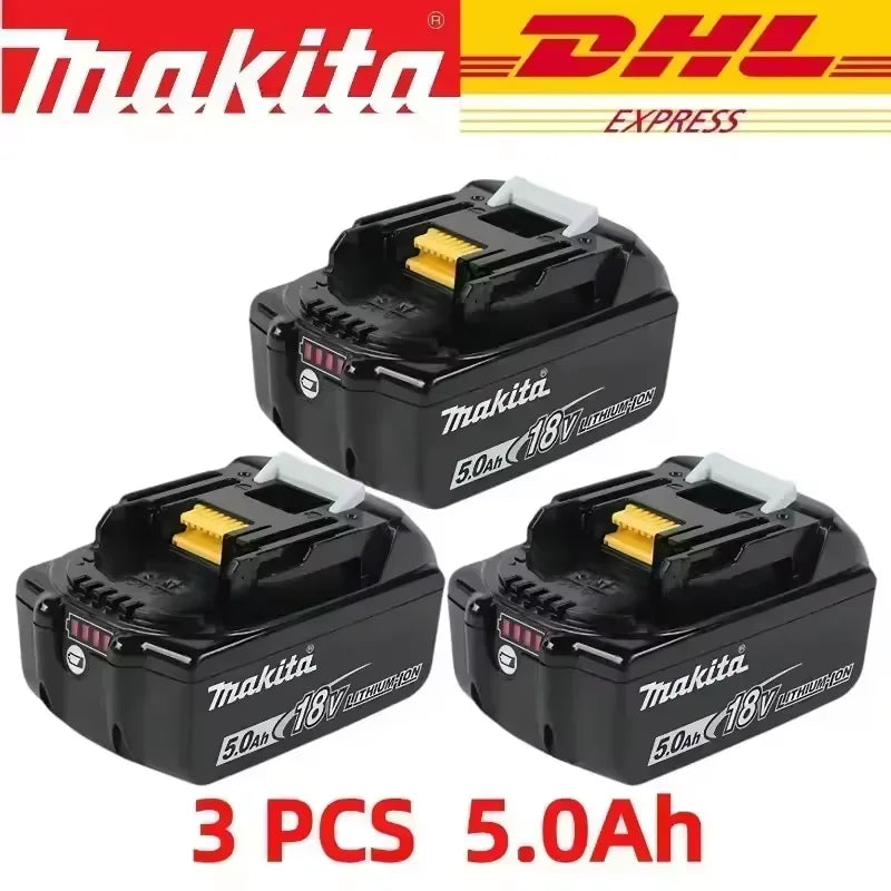 Batterie Makita 18V 6.0Ah - 100% Originale, Rechargeable, Compatible BL1830, BL1840, BL1850, BL1860B