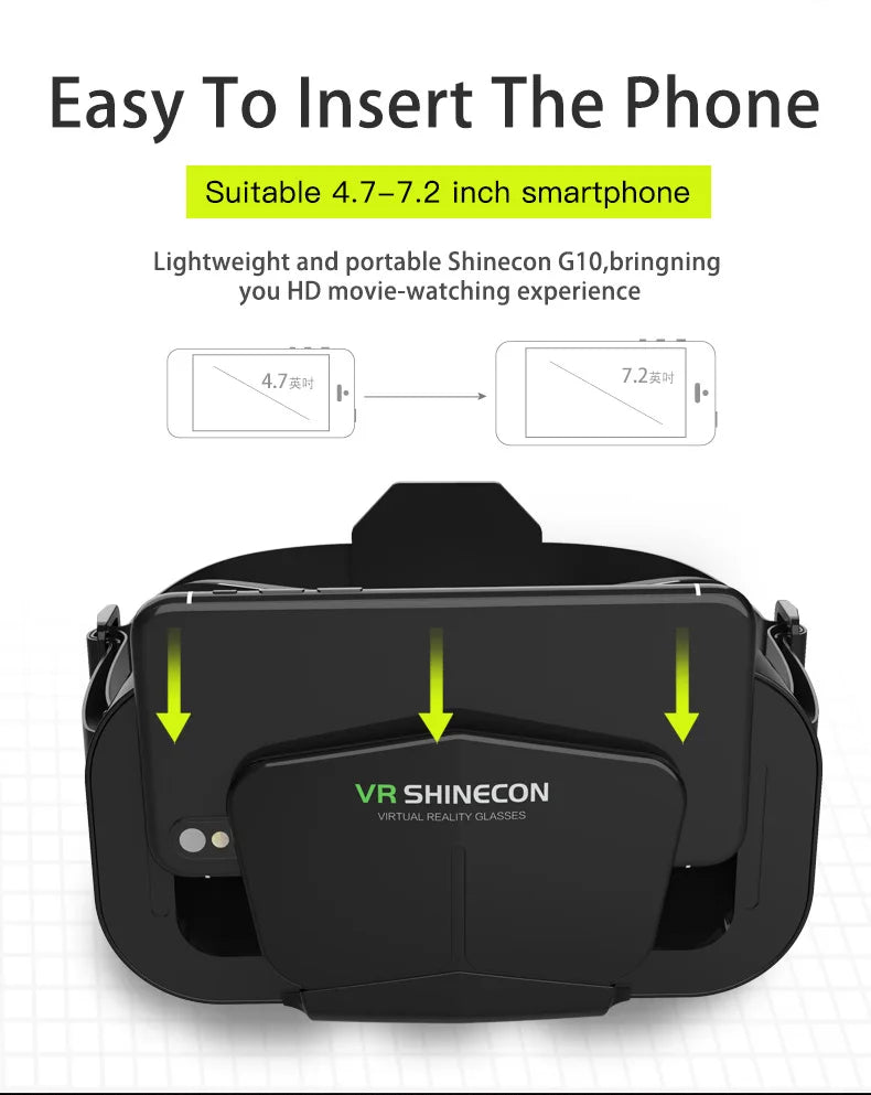 Casque de Réalité Virtuelle VR - Lunettes 3D pour Smartphones, Expérience Immersive pour Jeux & Vidéos