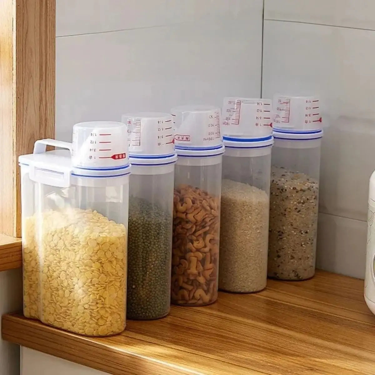 Boîte de Rangement pour Riz et Céréales – Hermétique, Anti-Humidité, Avec Gobelet Doseur