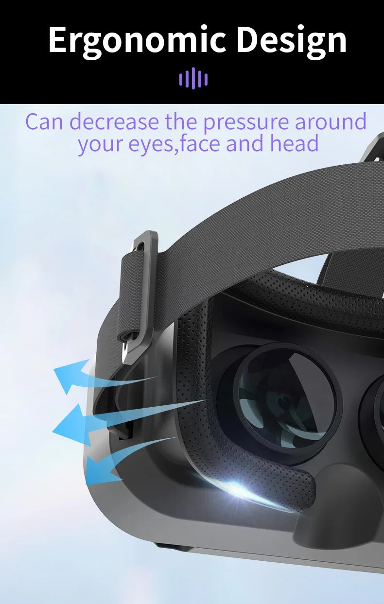 Casque de Réalité Virtuelle VR - Lunettes 3D pour Smartphones, Expérience Immersive pour Jeux & Vidéos