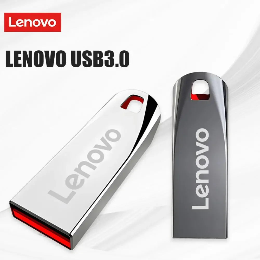 Clé USB Lenovo 2 To - USB 3.0 Haute Vitesse, Métal, Étanche, Stockage Portable