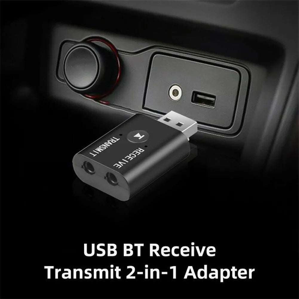 Adaptateur Audio Bluetooth 5.0 USB - Récepteur & Émetteur 2-en-1, AUX 3.5mm, TR6, Sans Fil pour Maison & Voiture