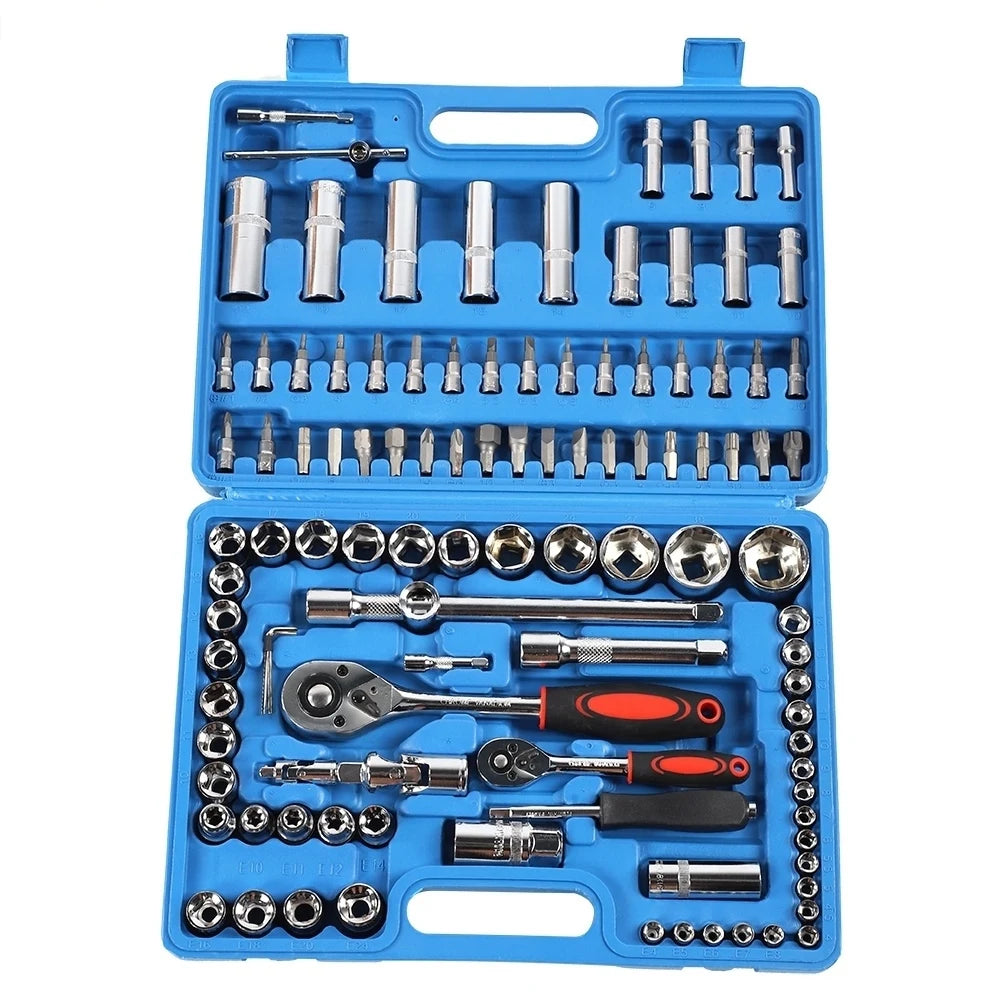 Coffret Clés à Cliquet & Douilles 108 Pièces – Outils de Réparation Auto & Bricolage !