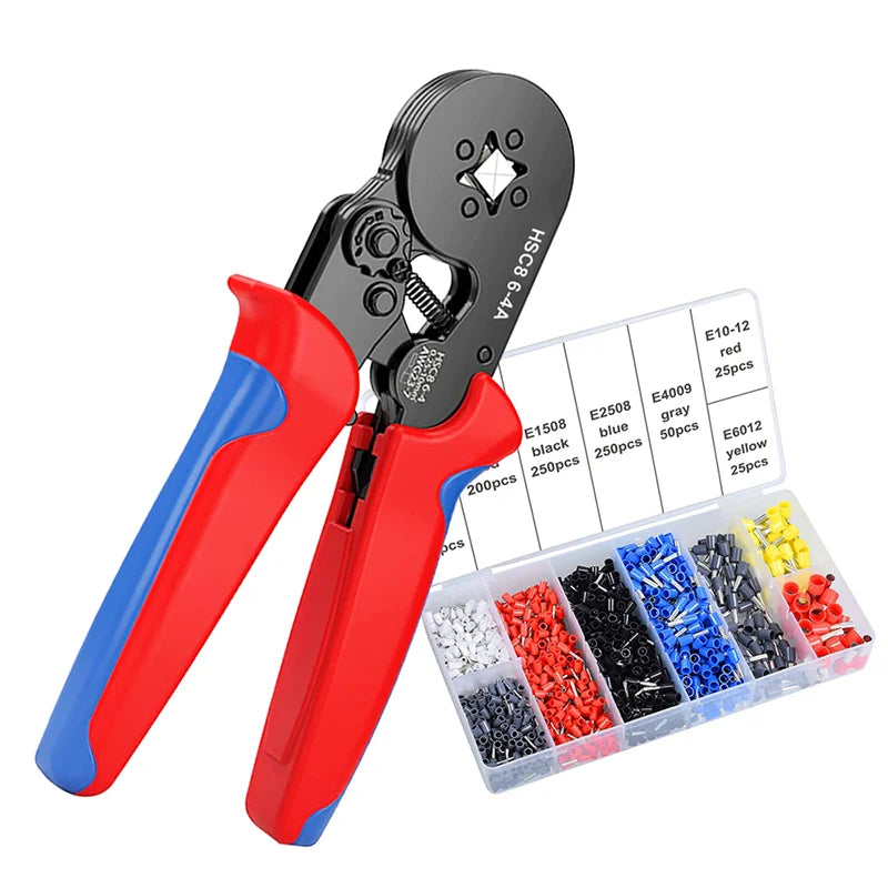 Kit de Pince à Sertir – HSC8 6-4A (0.25-10mm²) pour Cosses et Bornes Électriques