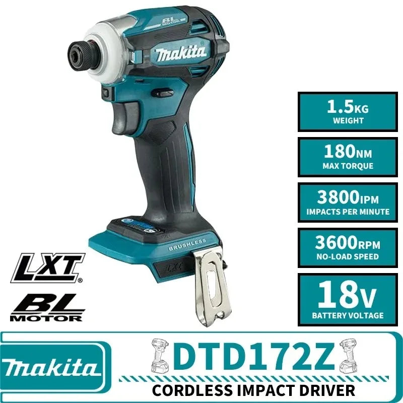 Makita DTD172 - Visseuse à Chocs Sans Fil 18V, Moteur Brushless, Compacte et Puissante