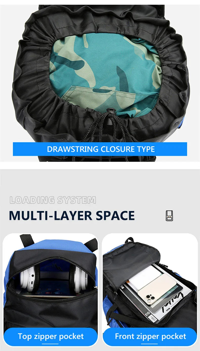 Sac à Dos de Randonnée 90L - Étanche, Grande Capacité, Idéal pour Trekking, Camping & Voyages