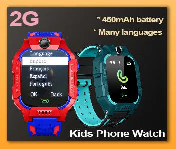 Montre Connectée 4G pour Enfants LT21 - GPS, WiFi, Appel Vidéo, SOS, Étanche IP67