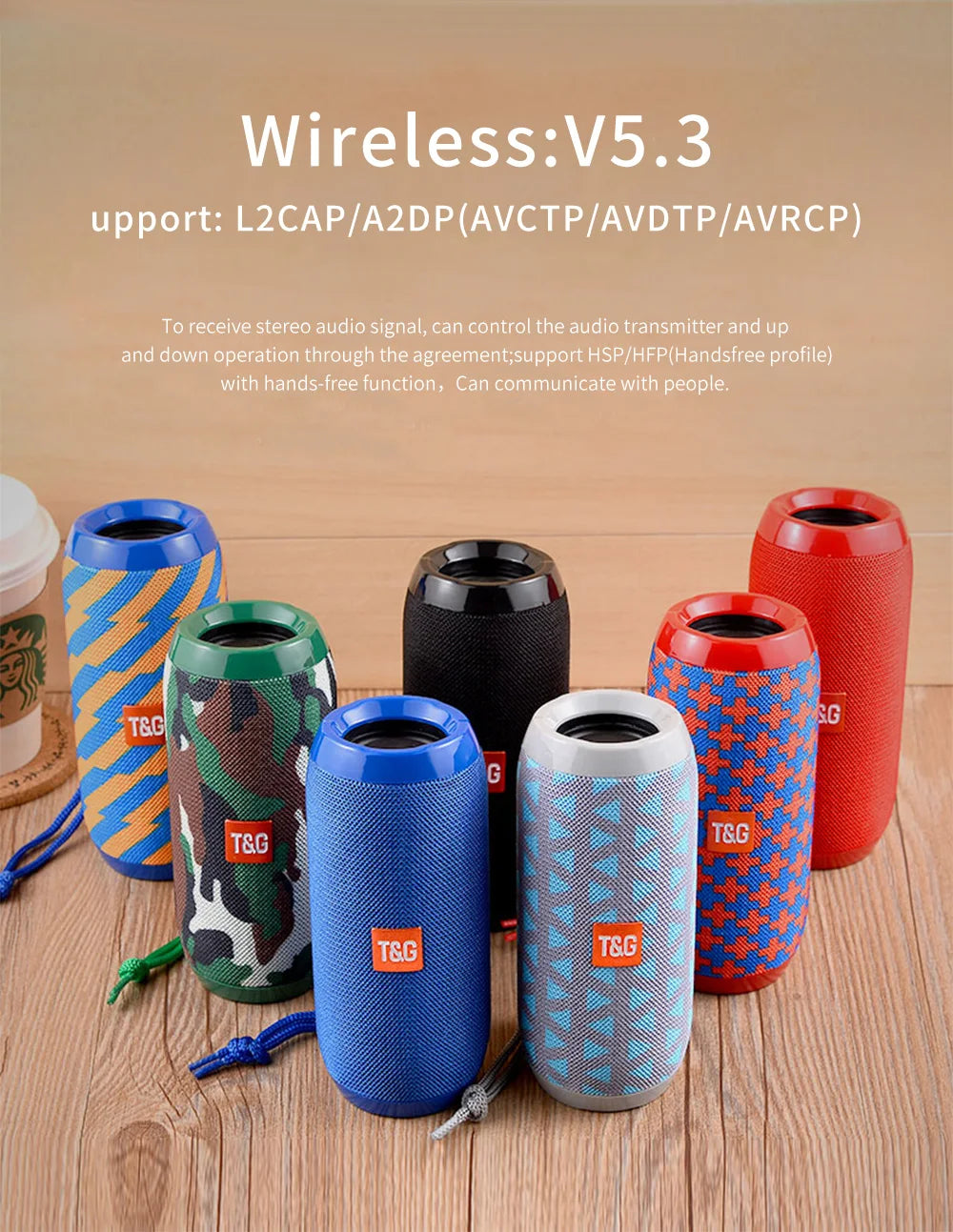 Enceinte Bluetooth TG117 - Portable, Waterproof, Son Stéréo Puissant, Radio FM, Support TF & TWS