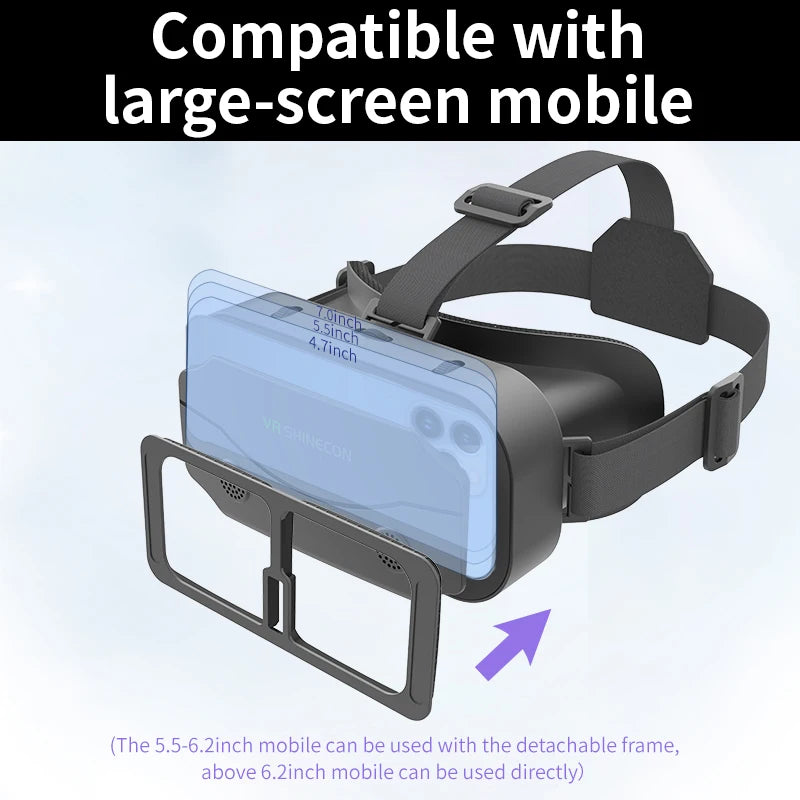 Casque de Réalité Virtuelle VR - Lunettes 3D pour Smartphones, Expérience Immersive pour Jeux & Vidéos