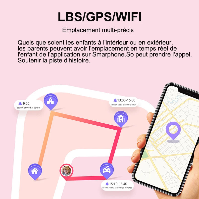 Montre Connectée 4G pour Enfants LT21 - GPS, WiFi, Appel Vidéo, SOS, Étanche IP67