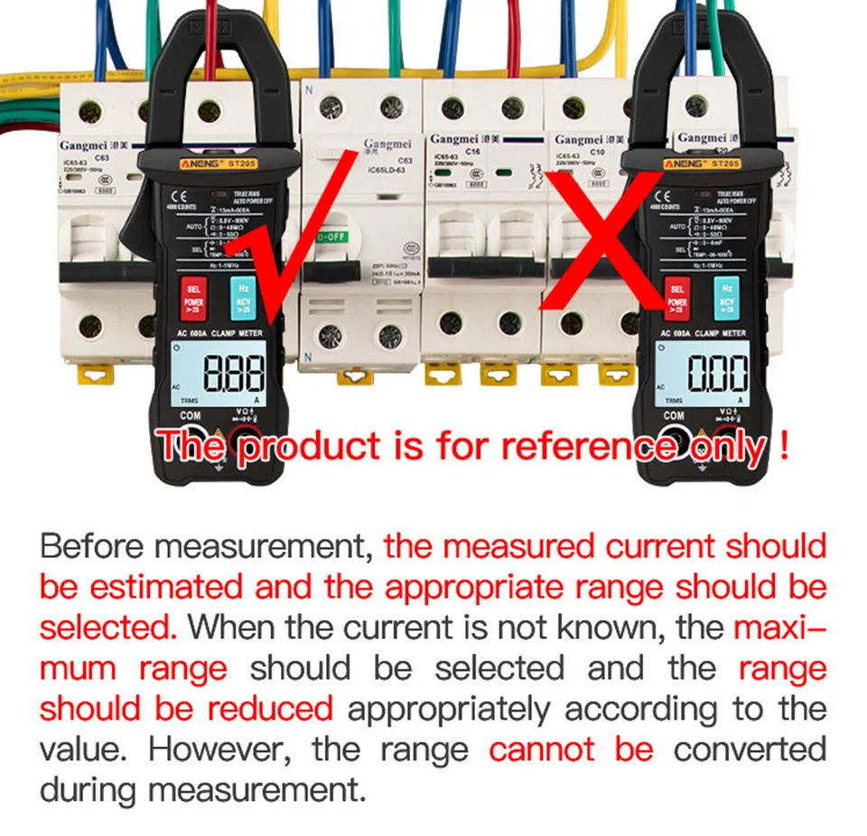 ANENG ST170 Pince Ampèremétrique & Multimètre - Écran HD Rétroéclairé, Testeur Électrique Sans Contact