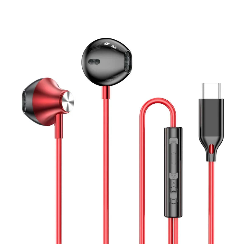 Pour Samsung Écouteurs HiFi Son surround In-ear USB Type C 3.5mm avec contrôle de fil Bouchons d’oreille filaires pour Galaxy S24 S23 S22 Ultra