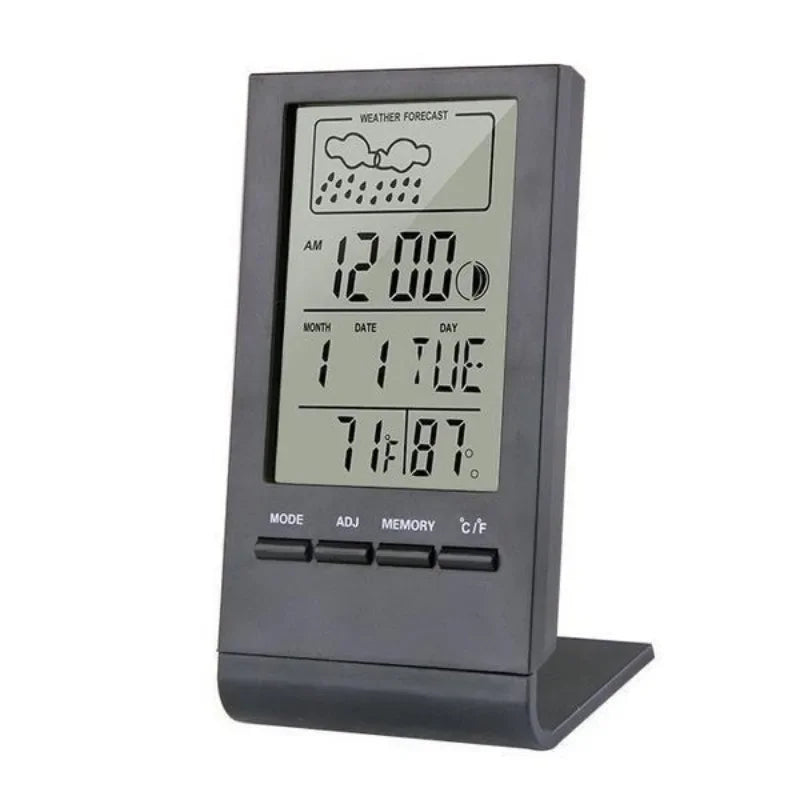 Horloge Numérique LED Multifonction - Thermomètre, Hygromètre, Réveil, Station Météo Intérieure/Extérieure
