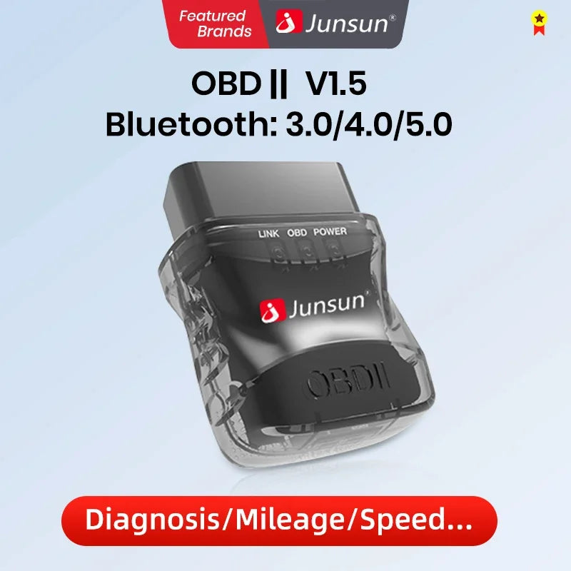 Junsun Mini ELM327 Bluetooth – Scanner OBD2 pour Diagnostic Automobile