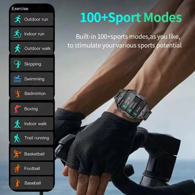 Xiaomi Mijia Military Smartwatch - Montre Connectée Sport Homme, IP68 5ATM, Fitness Tracker, Santé & Appels Bluetooth, 1.81"