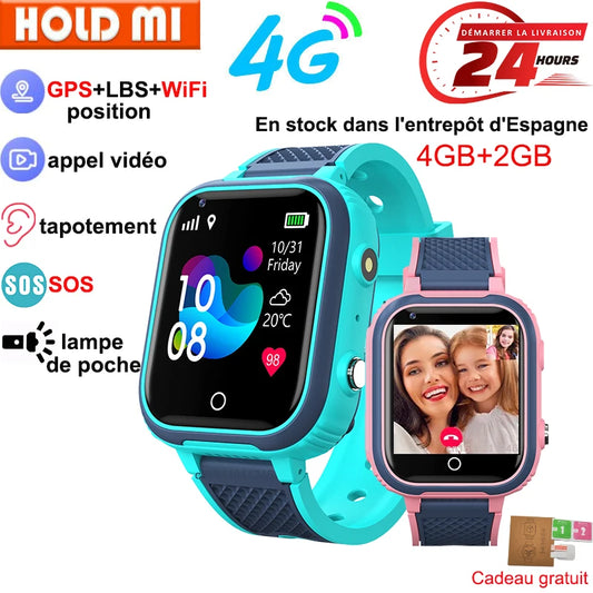 Montre Connectée 4G pour Enfants LT21 - GPS, WiFi, Appel Vidéo, SOS, Étanche IP67