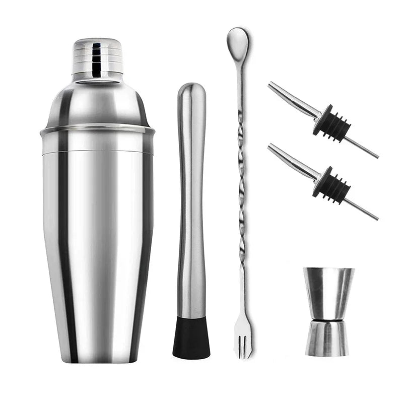 Kit Cocktail Shaker en Acier Inoxydable – 1/3/6/9/11 Pièces, Outils de Barman