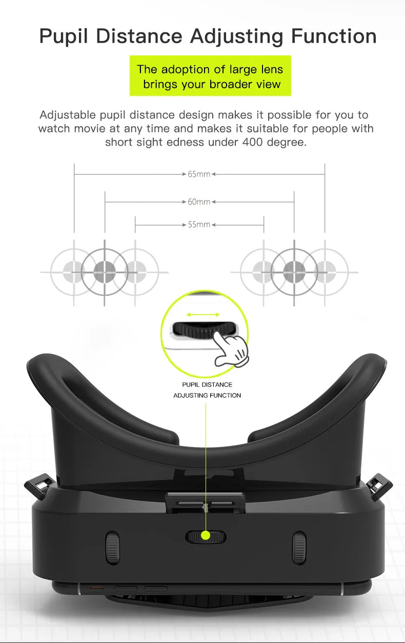 Casque de Réalité Virtuelle VR - Lunettes 3D pour Smartphones, Expérience Immersive pour Jeux & Vidéos