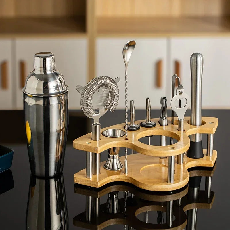 Kit Cocktail Shaker en Acier Inoxydable – 1/3/6/9/11 Pièces, Outils de Barman