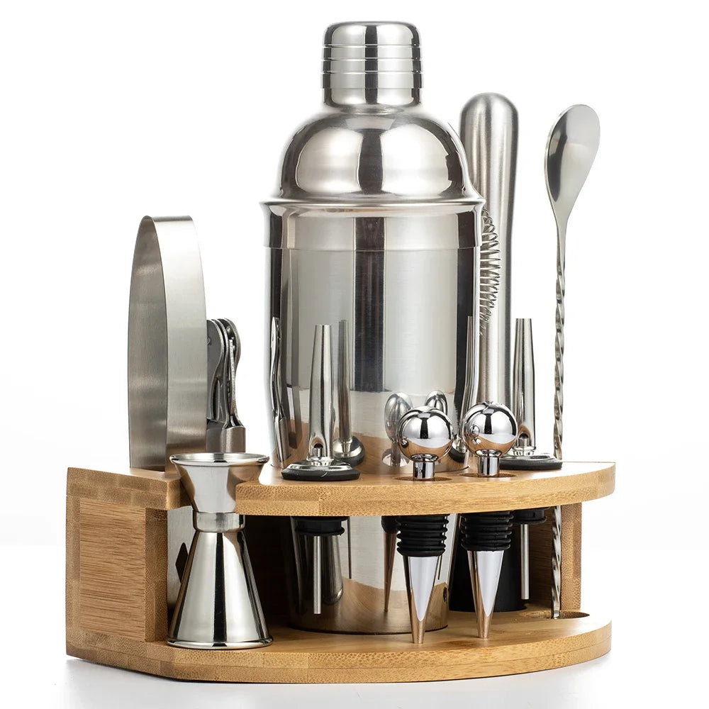 Kit Cocktail Shaker en Acier Inoxydable – 1/3/6/9/11 Pièces, Outils de Barman