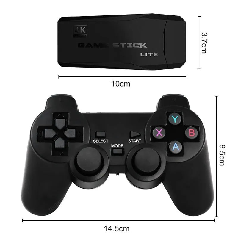 Console de Jeu Rétro 4K HD avec 20 000 Jeux Intégrés - Manettes Sans Fil, Stick TV HDMI, Mini Console Portable
