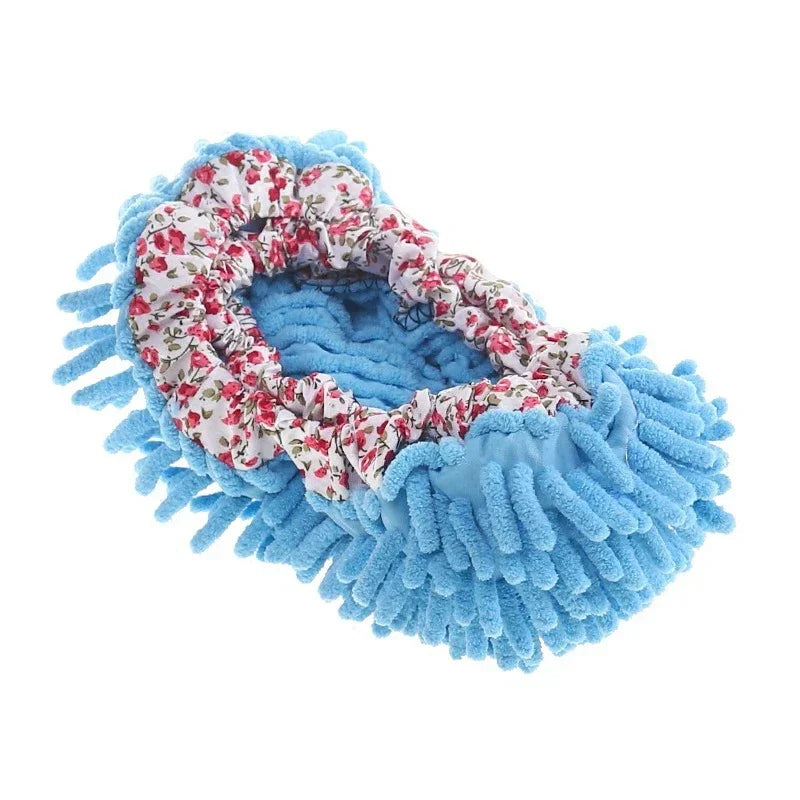 Chaussons de Nettoyage Microfibre - Chaussons Multifonctions pour Sol, Lavables & Réutilisables, Idéal pour un Nettoyage Sans Effort