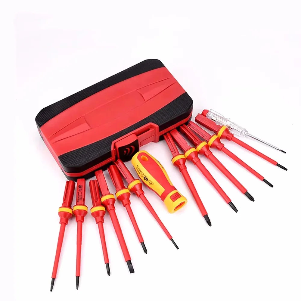 Kit d’Outils Électricien 13 Pièces – Tournevis Isolés 1000V avec Embouts Magnétiques !